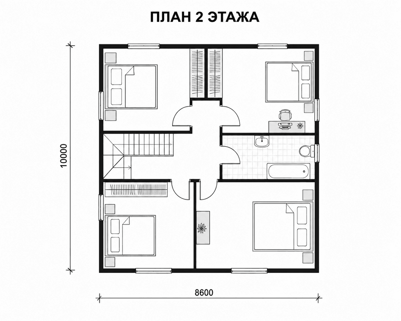 Проект K13 — план 2 этажа