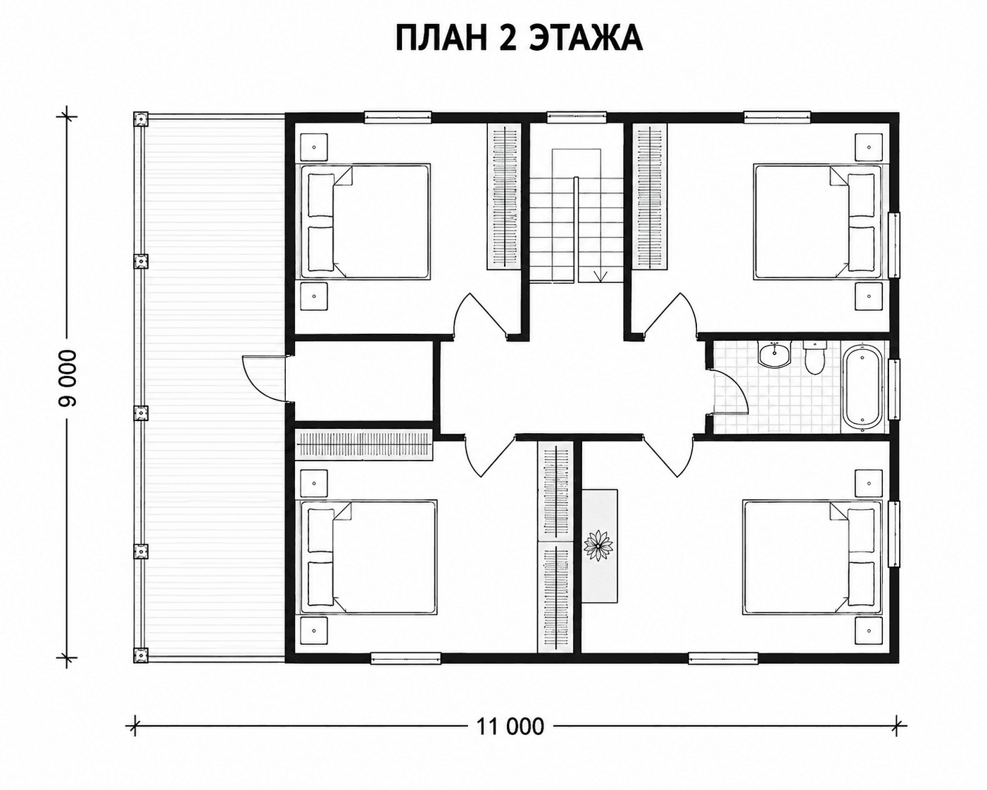 Проект K10 — план 2 этажа