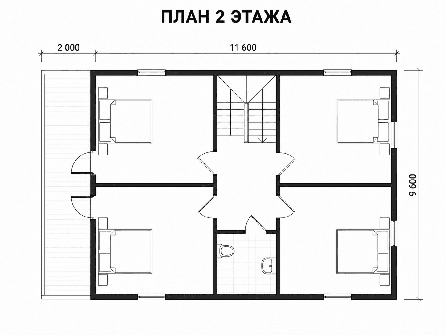 Проект K8 — план 2 этажа
