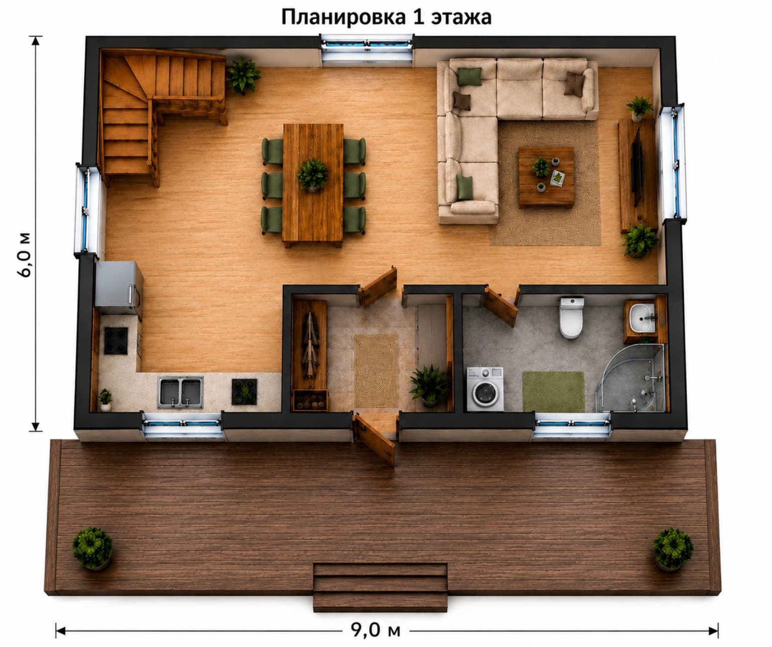 Проект K4 — 1 этаж